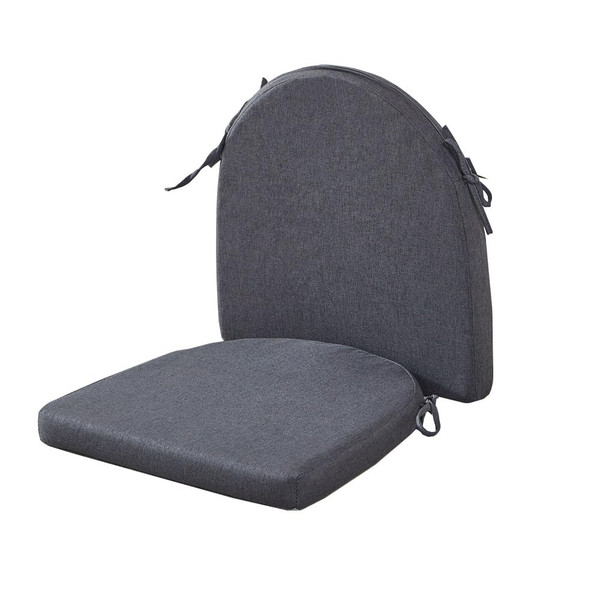 18x18 Inch Chair Cushions for Dining with Tie Washable Cover,Set of 2 Grey
