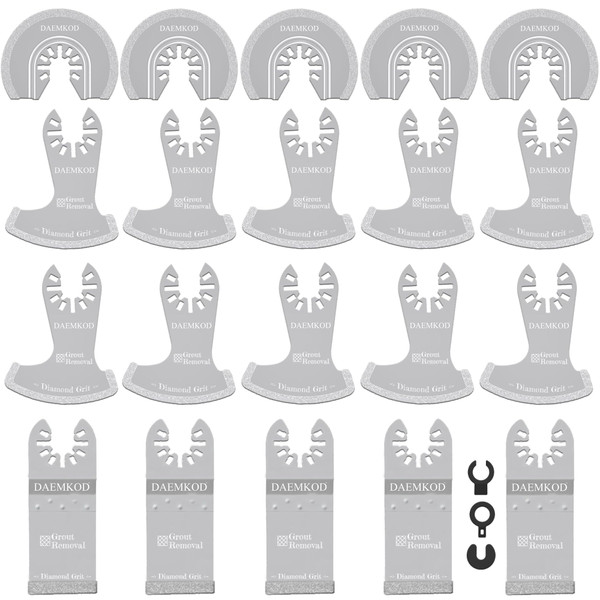 DAEMKOD 20PCS Diamond Oscillating Tool Blade, Multitool Blades