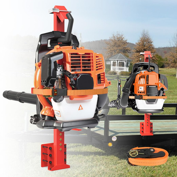 Heavy Duty Backpack Blower Rack for Truck & Trailer, Red