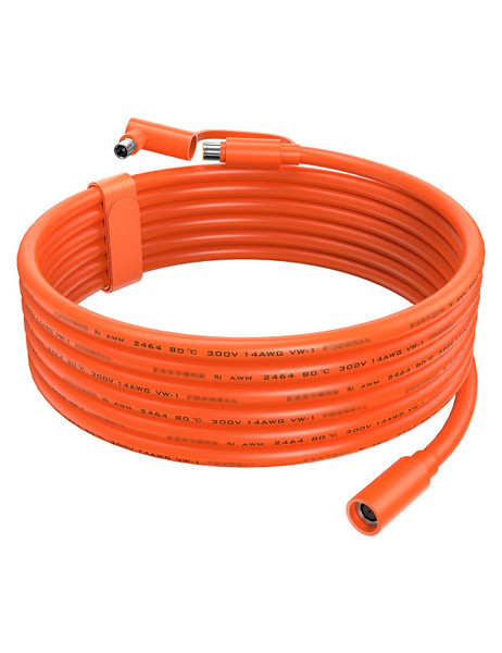 Tonton 30FT 9M 8mm Extension Cable 14AWG for Solar Generators, DC7909 Solar Panel Cable Cord Female to Male with DC8020 Power Male Adapter Right Angle for GZ Yeti, Aker, Jackery Portable Power Station