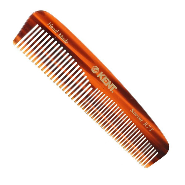 Kent The Handmade Comb - 130 mm Fine and Coarse Toothed Pocket Comb Sawcut R7T by Kent [Beauty]