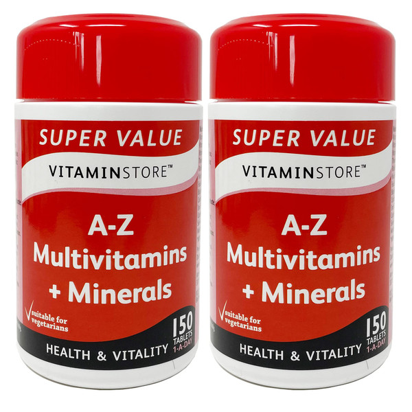 Vitamin Store Dietary Supplement A-Z Multivitamins and minerals, 150 tablets in a bath, pack of 2 containers, delivery for 10 months