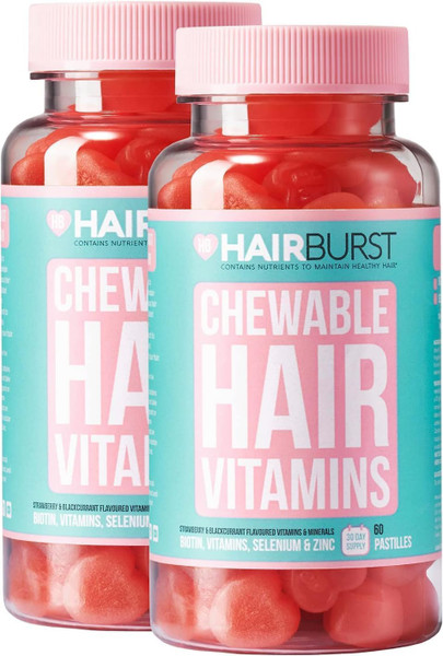 HAIR BURST Hair Growth Biotin Gummies - Daily Vitamins - 60 Day Supply