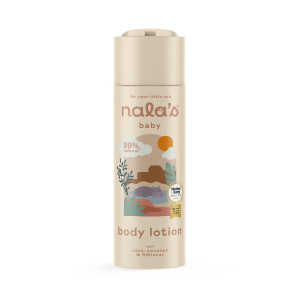 Nala's Baby Body Lotion | Award-winning | 99% Natural | Dermatologically-tested and Paediatrician-approved | Nourishing Soothing Oat and Coconut Oil | Vegan | 200ml | Nalas Baby