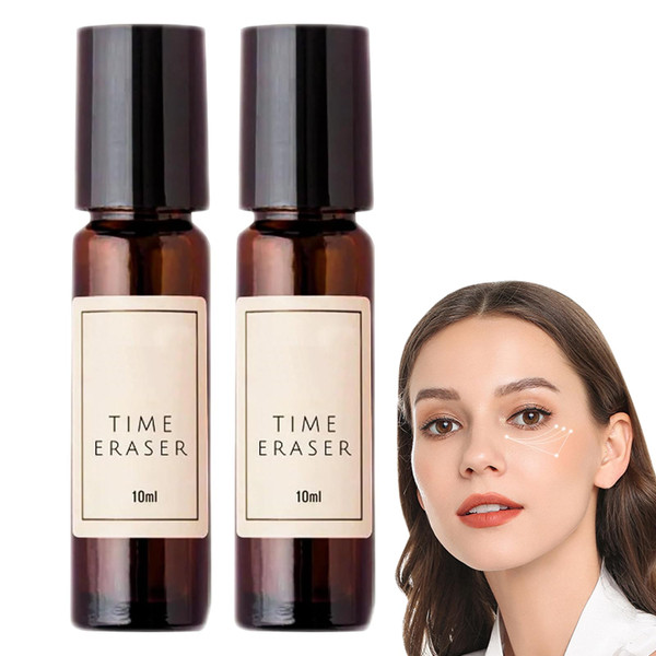 Zendi Time Eraser 2pcs Rollerball Castor Oil Eye Roller Castor Oil and Frankincense Roller Ball Natural Ingredients Smooth Fine Lines,for Eyes Bags Under Eyes Wrinkles(10ml)