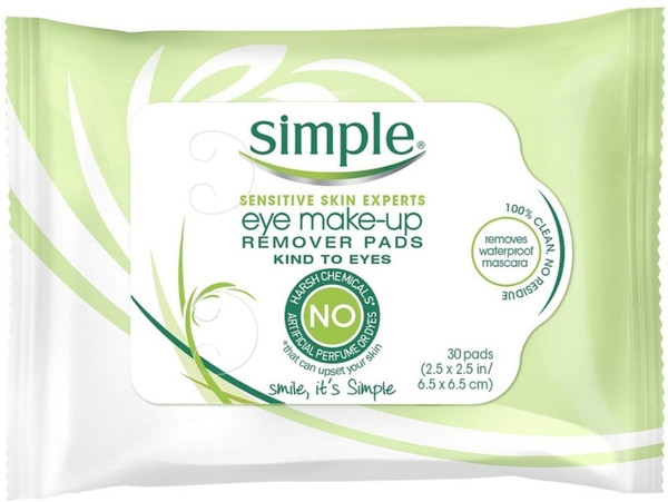 Simple Kind to Skin Eye Make Up Remover Pads Pack of 2