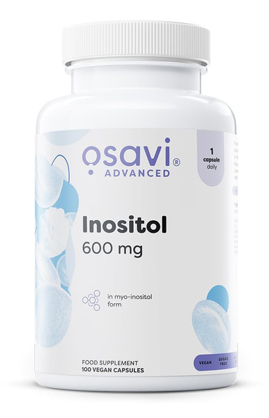 Osavi Inositol 600 mg – 100 Vegan Capsules | Supports Biochemical Processes in the Body, Involved in Hormone Regulation | Myo–Inositol for Brain Health and Wellbeing