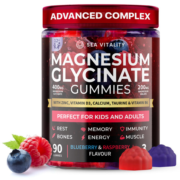 Magnesium Glycinate Gummies for Adults – 60 Gummies