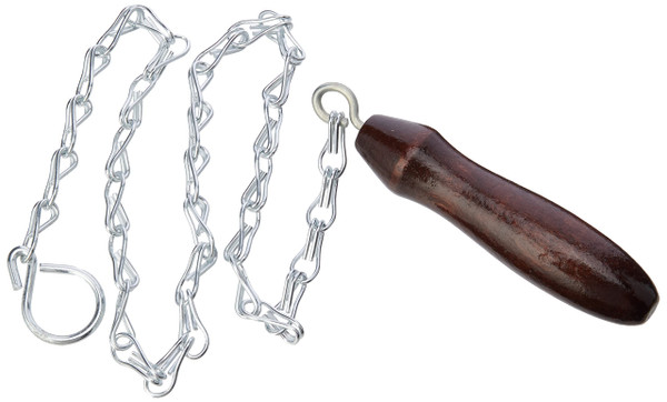 Merriway® BH01762 High Level WC Toilet Cistern Chain Pull,Wooden Handle ,Silver ,12 inch