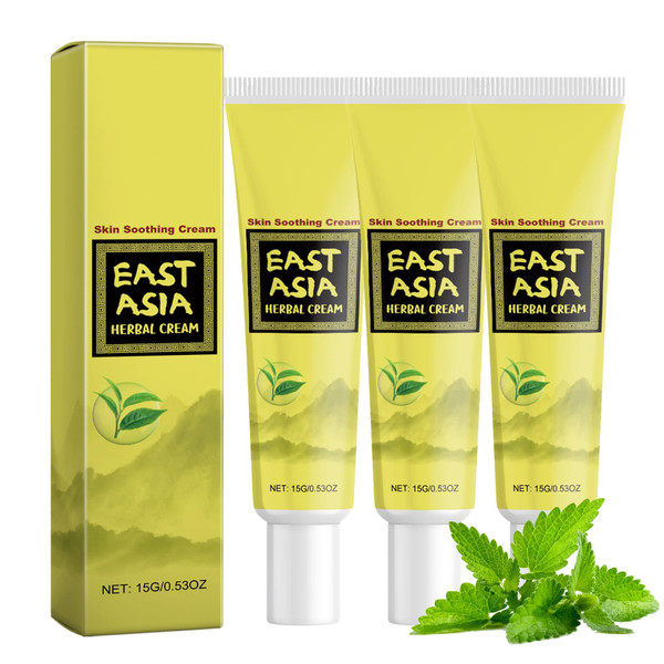 Herbal Cream, East Asian Natural Herbal Cream Set, Skin Soothing Cream, Natural Moisturising Cream With Botanicals, Nourishing Formula For Soft Skin (3PC, One Size)