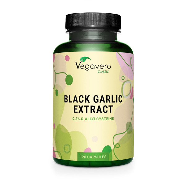 Vegavero Black Garlic Capsules 22,500 mg | High Strength 15:1 Extract | Odourless & Fermented | Standardised SAC | NO Additives, Lab-Tested | 120 Capsules | Vegan