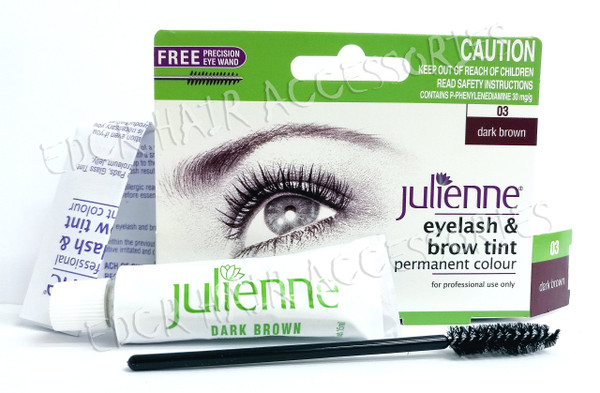 Julienne Eyelash and Eyebrow Permanent Dark Brown 03 Colour Tint 15ml