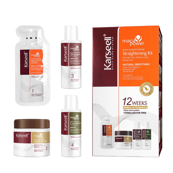 Karseell Keratin Hair Straightening Kit for Smooth Hair, At Home Use
