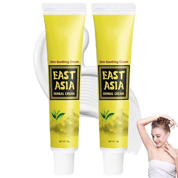 2Pcs Herbal Cream, East Asian Natural Herbal Body Cream, Natural Moisturising Cream With Botanicals, Nourishing Formula for Hydrating & Nourishing Skin, Long-lasting Skin Care for All Skin Types