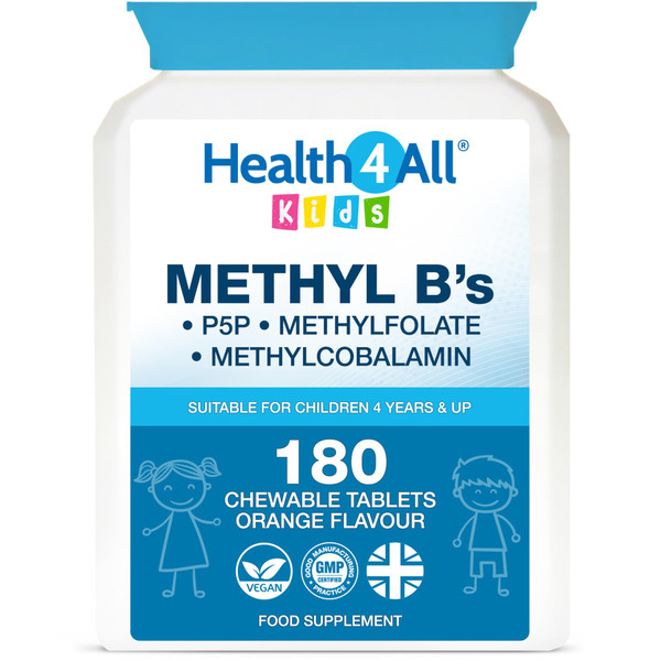 Kids Methyl B's 180 Chewable Tablets, Stress & Mood Support for Children 4+