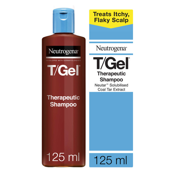 Neutrogena T/Gel Therapeutic Shampoo For Flaky, Itchy Scalp (1x 125ml), Anti-Dandruff Shampoo For The Treatment of Scalp Psoriasis, Seborrheic Dermatitis and Dandruff