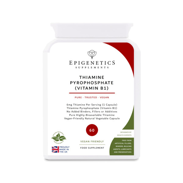 Thiamine Pyrophosphate (Vitamin B1) | Supports Energy Metabolism & Nervous System | 60 Vegan Friendly Capsules UK Made | 1 Capsule Daily | 2 Months Supply
