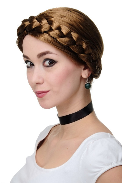 WIG ME UP - Party/Fancy Dress/Halloween Wig Women Lady thick braid BROWN traditional German Ukrainian Russian Slav Princess