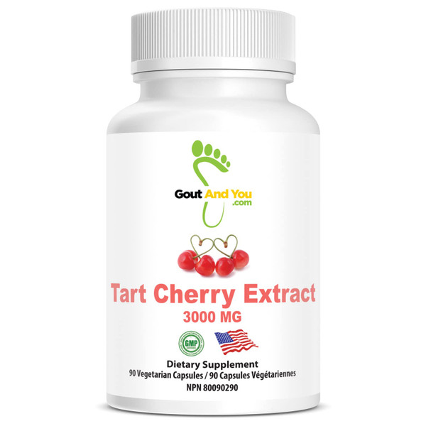 Tart Cherry Extract - Highly Potent- 3000 mg Per Serving- 90 Vegetarian Capsules