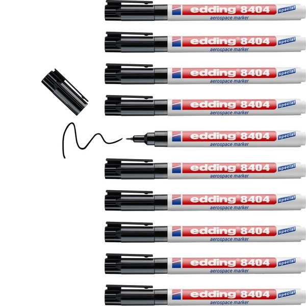 edding Aerospace Marker Pen - Black (Pack of 10)