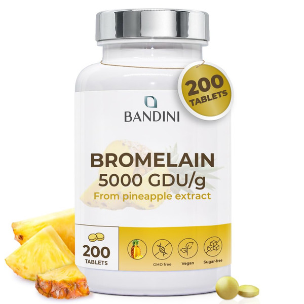 Bandini® Bromelain High Strength 5000 GDU/g per Serving - 200 Tablets