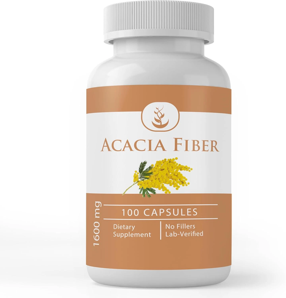 "Acacia Fiber, (100 Capsules) Pure, No Additives or Fillers, Lab Verified Size: 100 Count (Pack Of 1)"