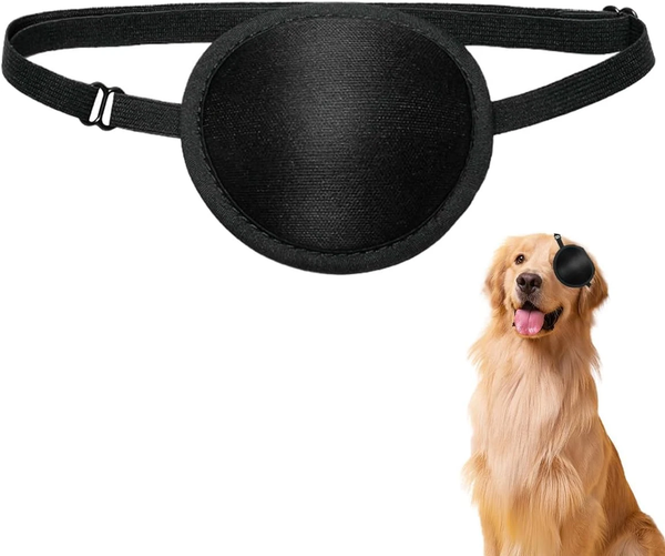 "Dog Eye Patch,Small to Large Dogs & Cats Eye Injuries & Surgery Wounds Protectio Color: Black"