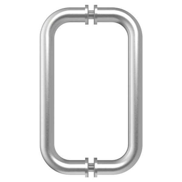 CRL 8" Brushed Stainless (BM Series) Tubular Back-to-Back Pull Handle