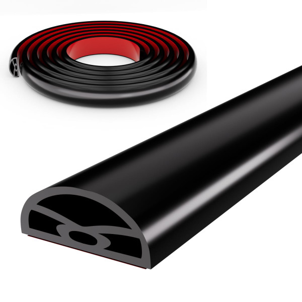 118” Black Shower Threshold Water Dam Stopper for Dry and Wet Separation,Self Adhesive Collapsible Walk in Shower Splash Guard Seal Strip, Silicone Sink Edge Water Barrrier for Bathroom and Kitchen