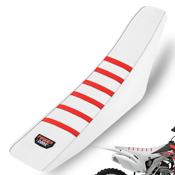fewfuss Dirt Bike Seat Cover White - Universial Motorcycle Seat Cover for Dirt Bike - Motorcycle Motorcross Enduro Seat Covers Cushions (Red)