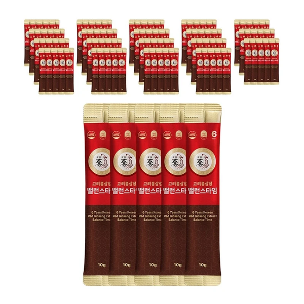 Pungnyeonbogam 6-year-old Korean red ginseng extract Balance Time, 10g, 100 pieces / 풍년보감 6년근 고려홍삼정 밸런스타임, 10g, 100개
