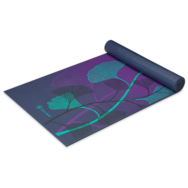 Gaiam Premium Yoga Mat, 6mm Thick Print Mat (Lily Shadows)