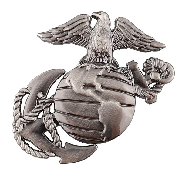 US Marine Corps Truck Emblem Hawk Funny Car Badge for EGA Sticker Auto Motorcycles Exterior Accessories (Gunmetal)