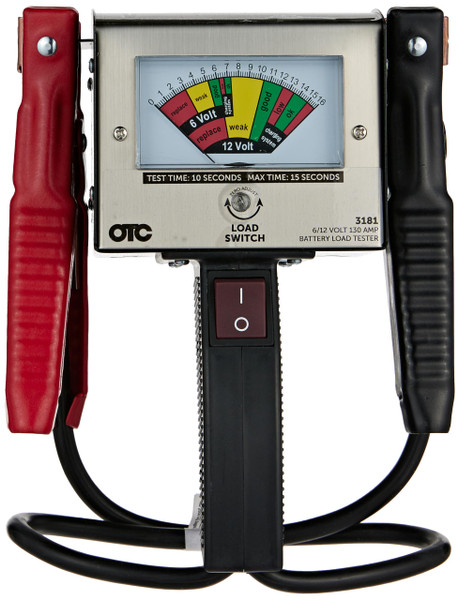 OTC 3181 130 Amp Heavy-Duty Battery Load Tester - 6V and 12V Compatible