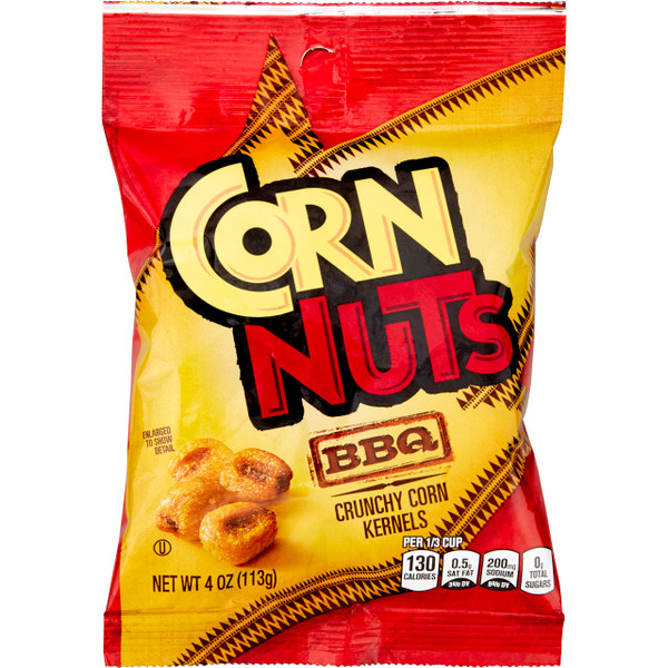 CORN NUTS BBQ Corn Kernels, Snacks for Adults, 4oz x12