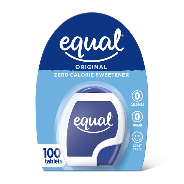 EQUAL 0 Calorie Sweetener Tablets, Sugar Substitute, Zero Calorie Sugar Substitute Tablets, Erythritol Free, 100 Ct (Pack of 1)