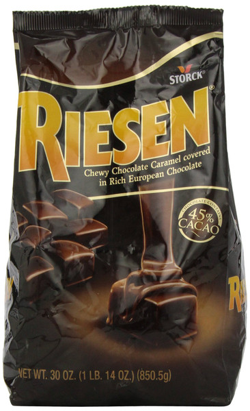 RIESEN Chewy Dark Chocolate Caramel Candy, 30 Ounce Bags (Pack of 3), Individually Wrapped Candy, Bulk Candy, Chocolate Candy, Bag of Candy, Sweets for Home, Road Trips or Parties, Great Gift Idea