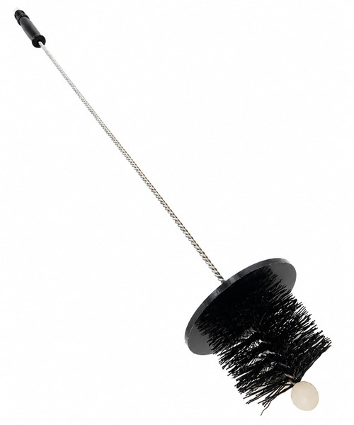 Drain-Net Commercial Floor Drain Cleaning Brush with Splash Guard, 36-Inch Flexible Wire, Fits 3-Inch and 4-Inch Drains