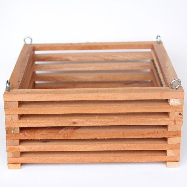 Orchid Nerd Teakwood 10" Square Wooden Orchid Basket Vanda Baskets - Premium Orchid Planters for Vandas, Cattleyas, Bromeliads, and More