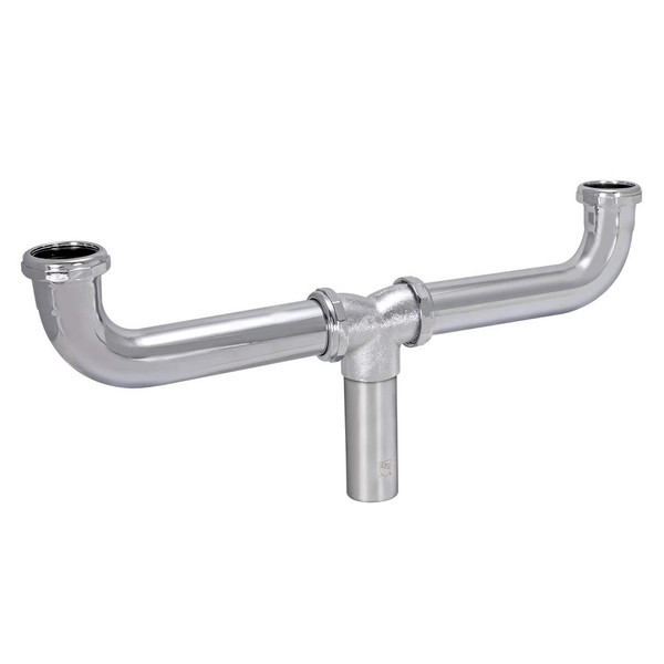 EZ-FLO 1-1/2 Inch x 16 Inch Kitchen Sink End Waste Center Outlet, Slip Joint Connection for Tubular Drain Applications, Chrome Finish, 35013