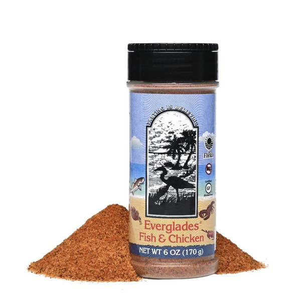 Everglades Fish & Chicken Seasoning - Seafood Seasoning for Poultry - 6 oz