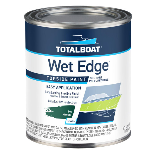 TotalBoat Wet Edge Topside Marine Paint, Fiberglass & Wood - Sea Green Qt