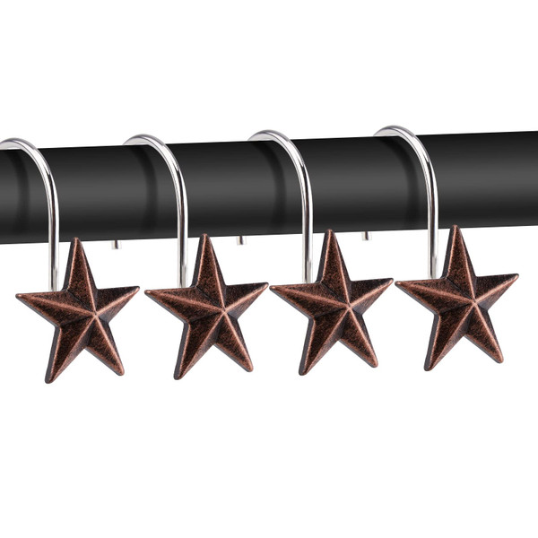 AGPtek Star Shower Curtain Hooks, 12PCS