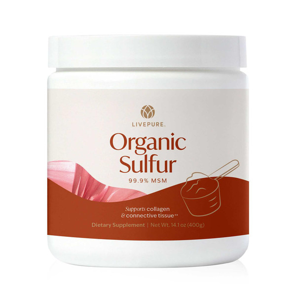 PURE Organic Sulfur Powder | 14.1 oz | 99.9% MSM Supplement | Joint Support