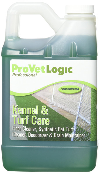 ProVetLogic Kennel Care, Pet Floor Cleaner, Synthetic Pet Turf Cleaner, Deodorizer and Drain Maintainer, Concentrated, 64 Ounces, 2-Pack...