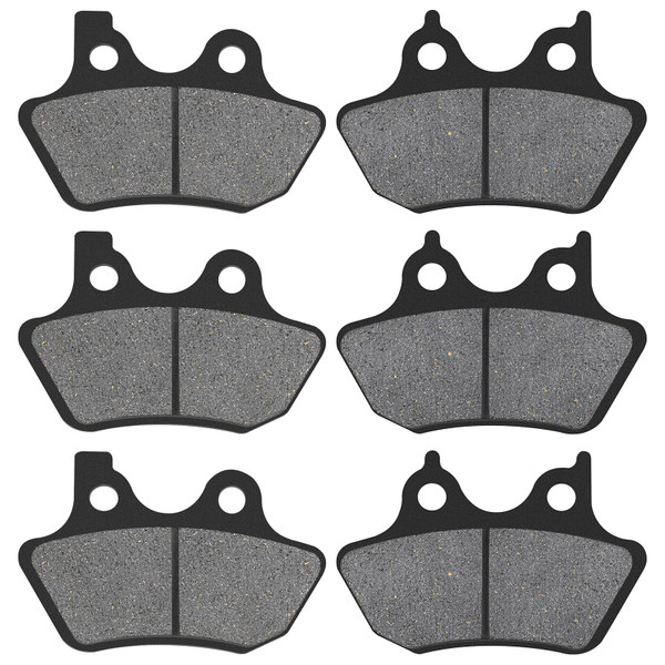 AHL Front & Rear Brake Pads Set for Harley FLHTCU-I Electra Glide Ultra Classic/FLHRCi Road King Classic/Touring FLHT 2000-2007 Dyna FXDLi Dyna Low Rider (Spoke Wheels) 2006 (Semi-metallic)