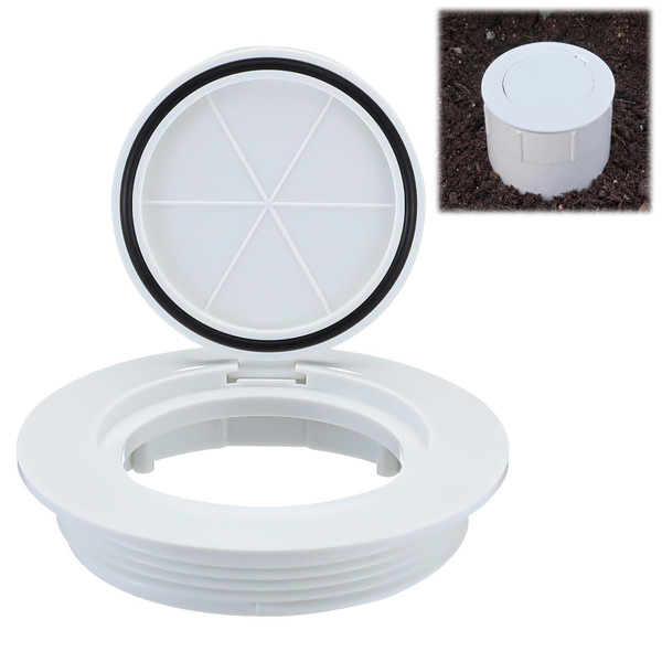 AceOrbit 1 Pcs 4" Sewer Relief Cap Flip Top, White