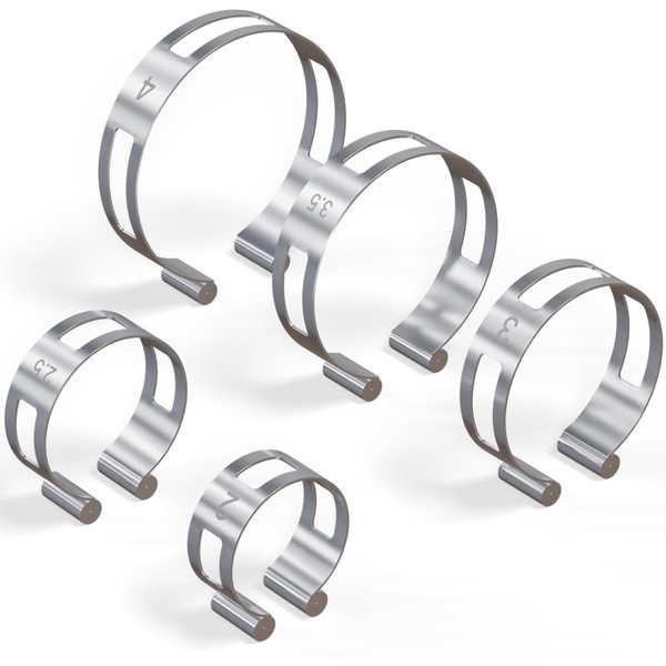 5PCS Exhaust Pipe Tacking Band, 304 Stainless Steel Exhaust Pipe Tacking Band for Tig Welding Fabrication, Welding Tacking Band Clamp for Automotive Exhaust Fabrication (Including 2" 2.5" 3" 3.5" 4")