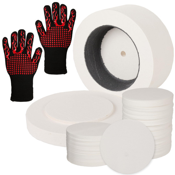 Crabcut Large Microwave Kiln with 50 Sheets Kiln Paper - Professional Glass Fusing Kit for Jewelry Making & Pottery Crafts - Home Use & Beginner Friendly