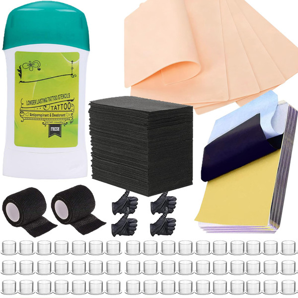 Tattoo Transfer Kit 142pcs, Urknall Tattoo Practice Kit
